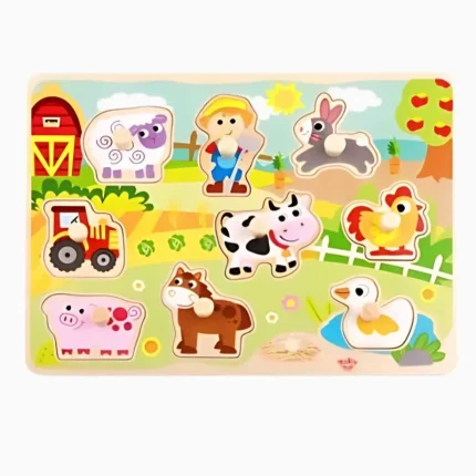 Tabuleiro De Encaixe Fazenda Com Pinos Hi Pando