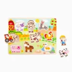 Tabuleiro De Encaixe Fazenda Com Pinos Hi Pando - Imagem 2