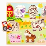 Tabuleiro De Encaixe Fazenda Com Pinos Hi Pando - Imagem 5