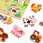 Tabuleiro De Encaixe Fazenda Com Pinos Hi Pando - Imagem 3