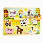 Tabuleiro De Encaixe Fazenda Com Pinos Hi Pando - Imagem 6