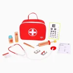 Maleta De Médico Com Acessórios Em Madeira Tooky Toy - Imagem 8