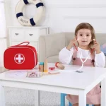 Maleta De Médico Com Acessórios Em Madeira Tooky Toy - Imagem 3