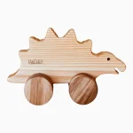 Carrinho Dinossauro Barney Em Madeira Pachu