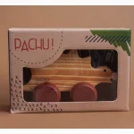 Carrinho Dinossauro Barney Em Madeira Pachu - Imagem 2