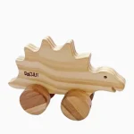 Carrinho Dinossauro Barney Em Madeira Pachu - Imagem 4