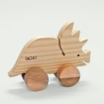 Carrinho Dinossauro Fred Em Madeira Pachu - Imagem 3