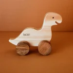 Carrinho Dinossauro Dino Em Madeira Pachu - Imagem 2