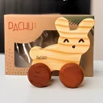 Carrinho Coelho Bento Em Madeira Pachu - Imagem 3