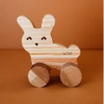 Carrinho Coelho Bento Em Madeira Pachu - Imagem 4