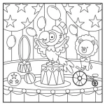Cozy Circus Livro de Colorir Ciranda Cultural - Imagem 2