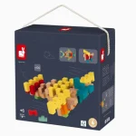 Kit De Construção 100PÇS Em Madeira Janod