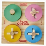 Jogo Passa Círculos Em Madeira Carimbrás
