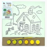 Kit Tela De Pintura Casa 25x30cm Kits for Kids