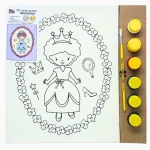 Kit Tela De Pintura Princesa 25x30cm Kits for Kids