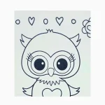 Kit Tela De Pintura Coruja 25x30cm Kits for Kids - Imagem 2