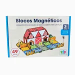 Blocos Magnéticos Fazendinha 49 Peças BDS